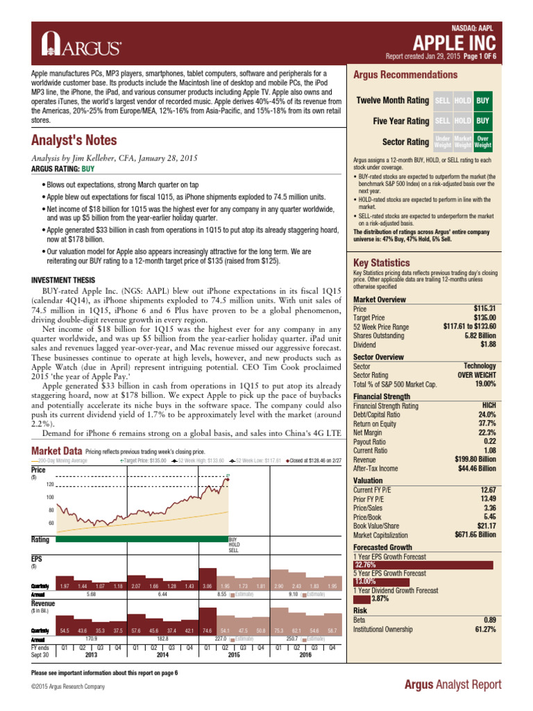 Apple Inc. Analyst Report: Q1 2015 Insights | PDF | Apple Inc. | I Phone