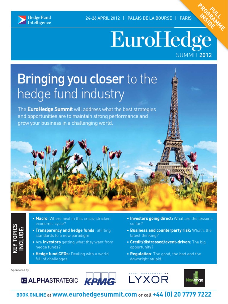 EuroHedge Summit Brochure March 2012 Hedge Fund Credit Card