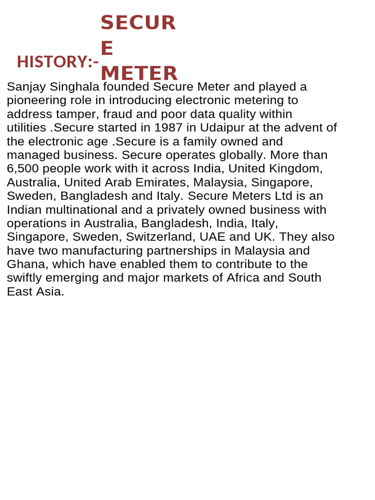 Secure Meter | PDF | Sales | Human Resources
