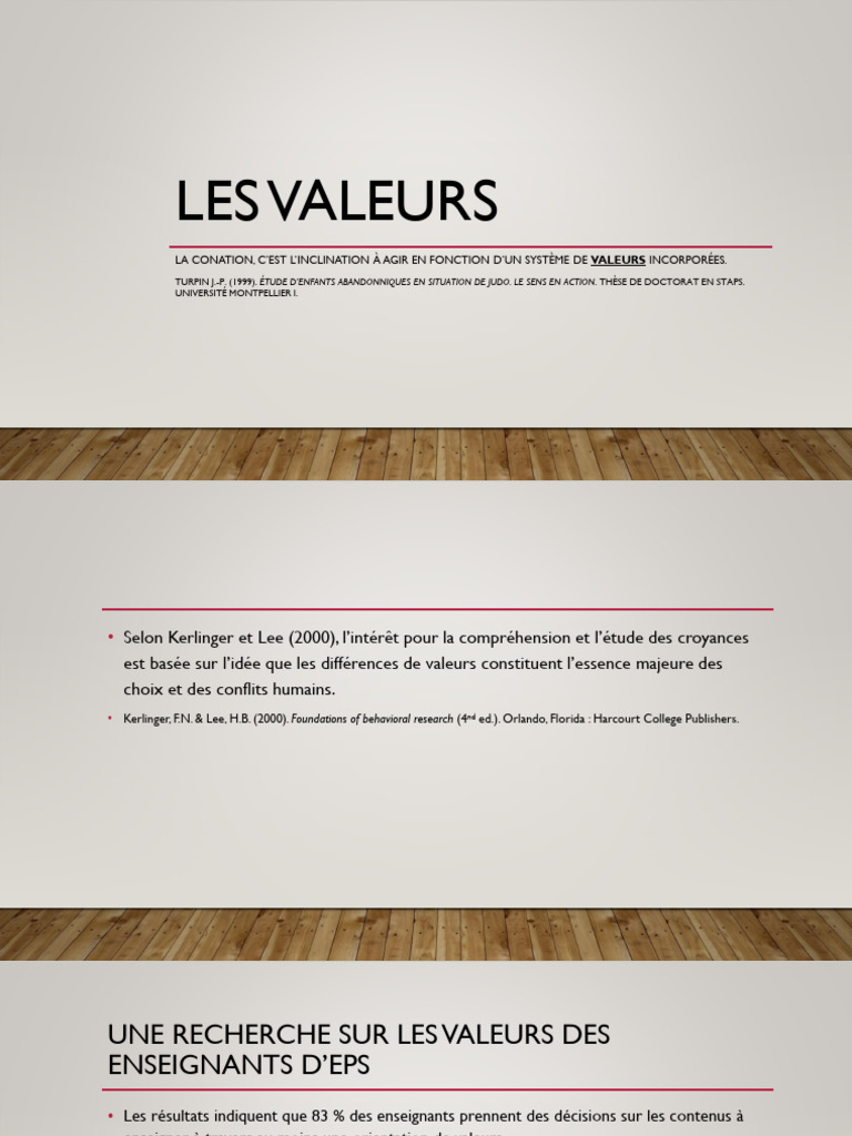 Valeurs et croyances en éducation physique | PDF | Liberté ...