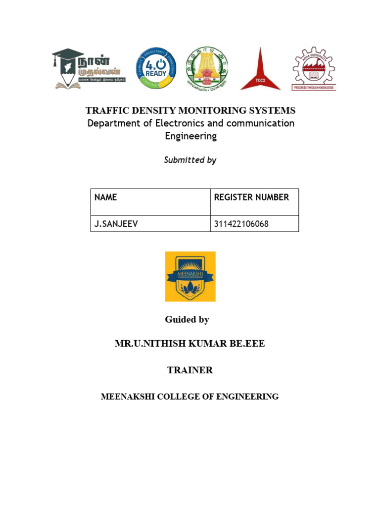 Sanjeev NM Project Report Format | PDF | Traffic Congestion | Traffic