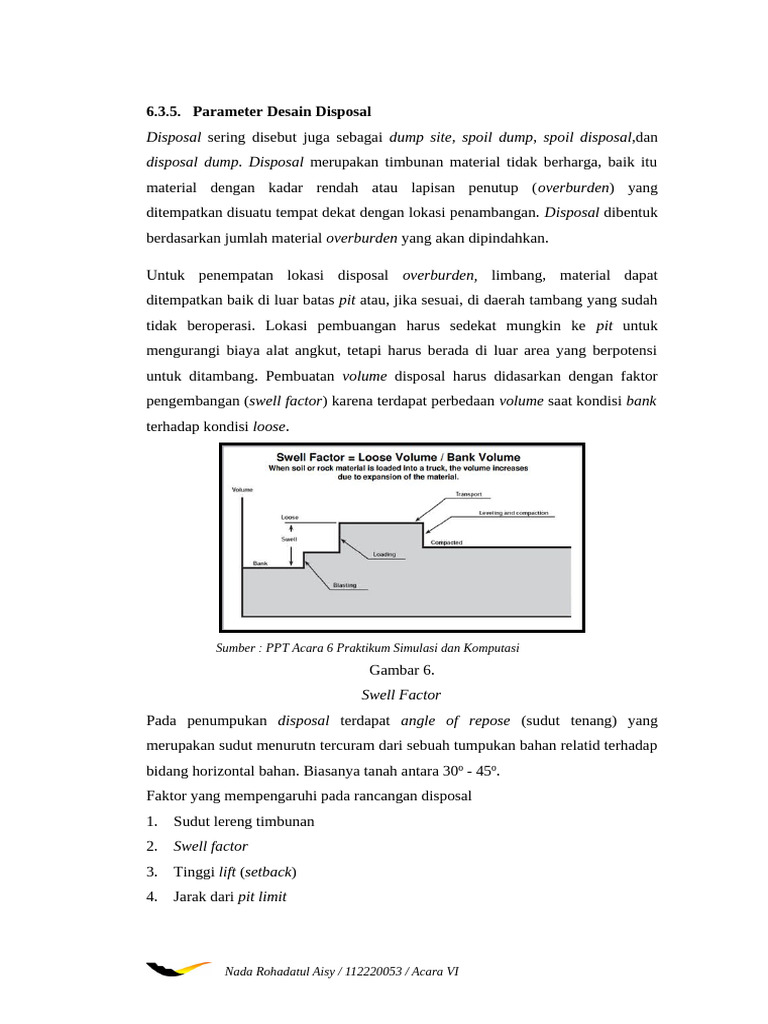 Desain Lokasi Pembuangan Overburden | PDF