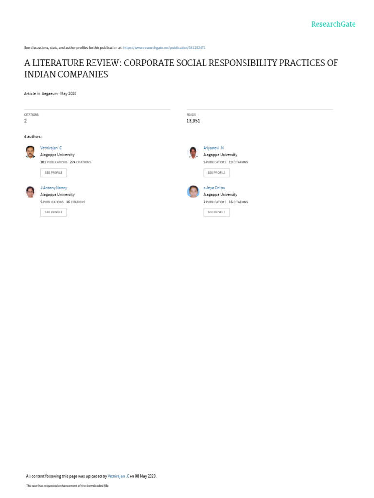 CSR Practices in Indian Companies | PDF | Corporate Social ...