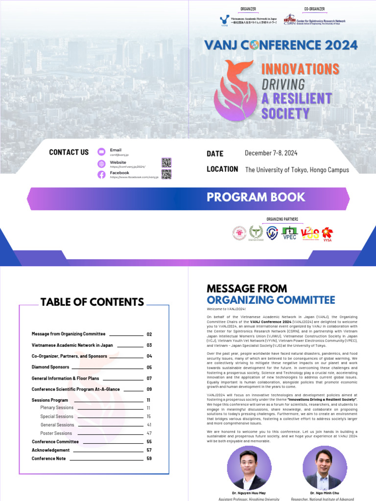 VANJ 2024 Conference Program Guide | PDF | Vietnam