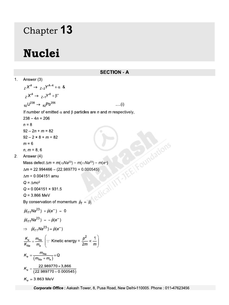 PHY XII Sol Chapter 13 | PDF
