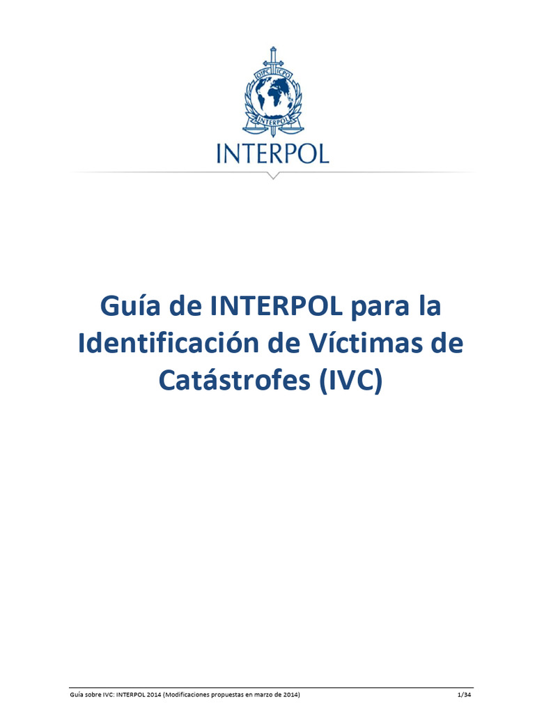 Guía INTERPOL IVC 2014: Modificaciones | PDF | Policía | Planificación