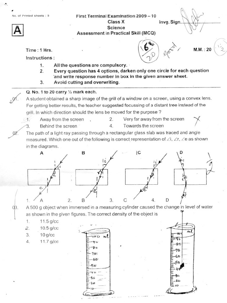 1st Terminal Exam-Science-9-10 | PDF