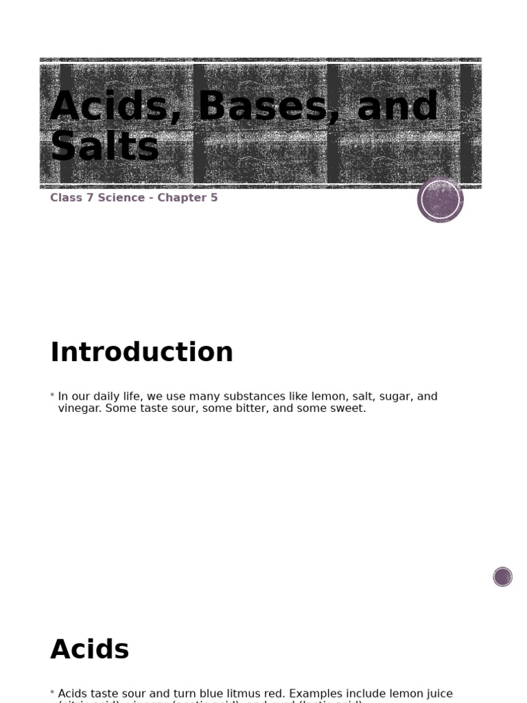 Taste of Acids and Bases Explained | PDF | Acid | Taste