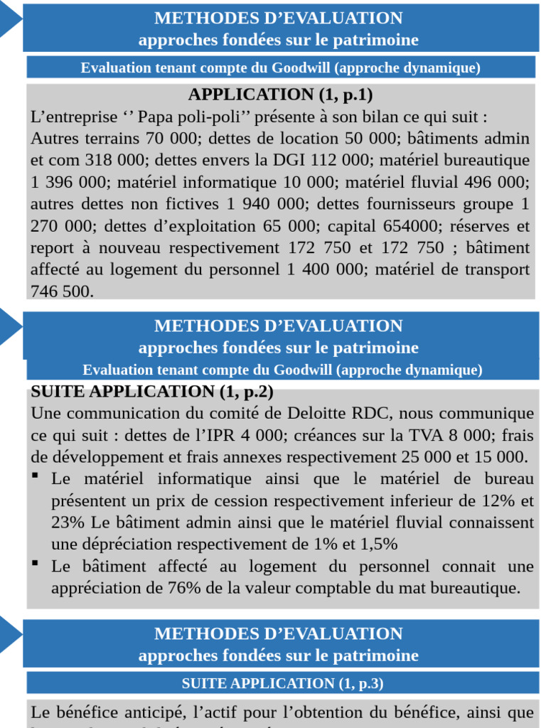 Évaluation d'entreprises et Goodwill | PDF | Goodwill (Comptabilité ...
