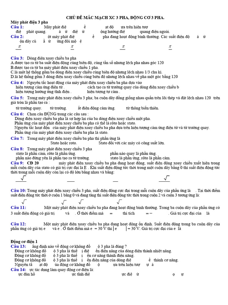 MẮC 3 PHA ĐỘNG CƠ 3 PHA HS | PDF