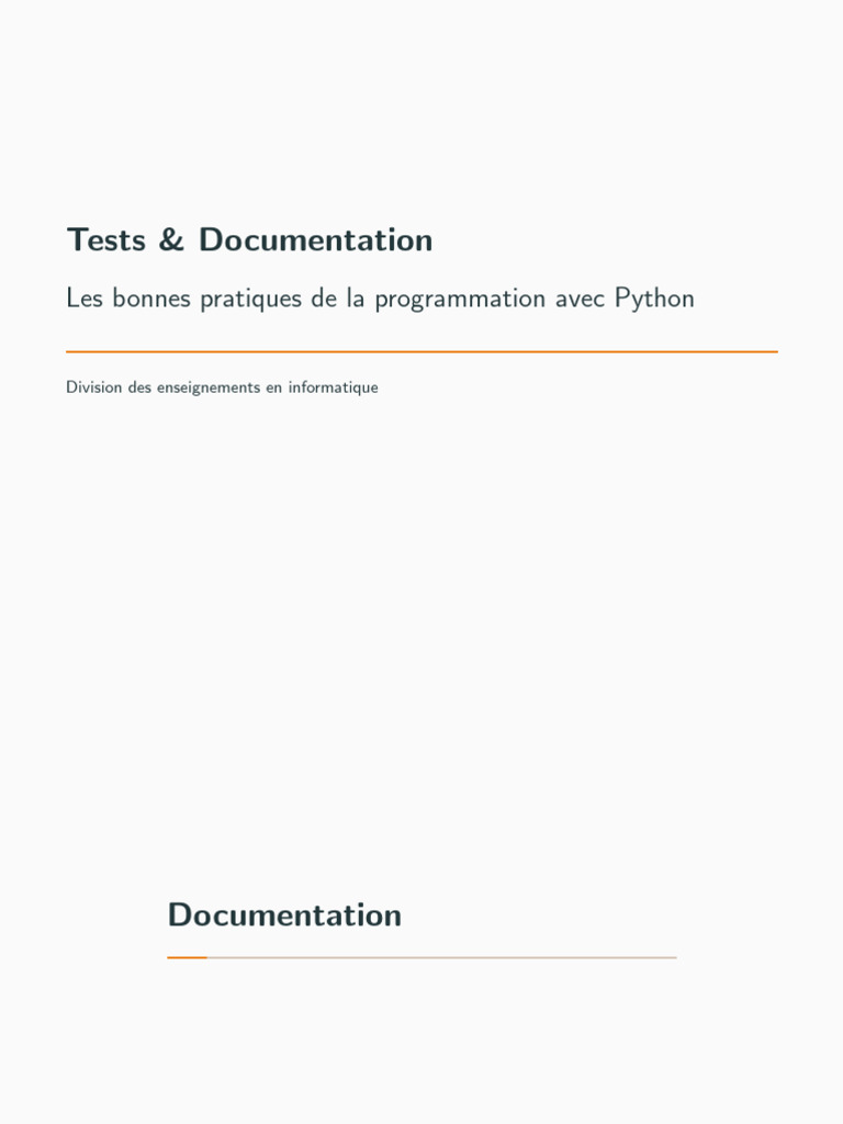 Bonnes pratiques de documentation Python | PDF | Python (Langage de ...