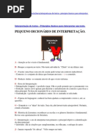 DICAS DE INTERPRETAÇÃO DE TEXTO