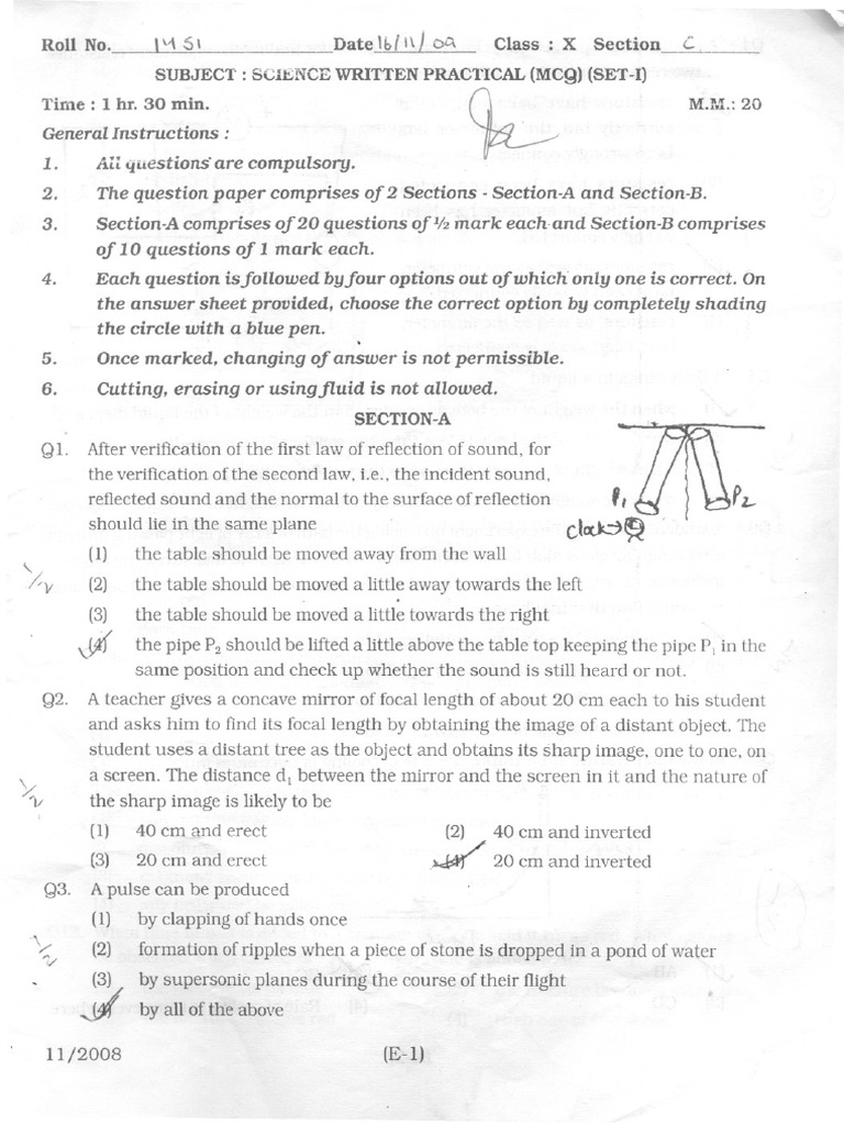 Science Practical MCQ Exam Paper | PDF | Zinc | Iron