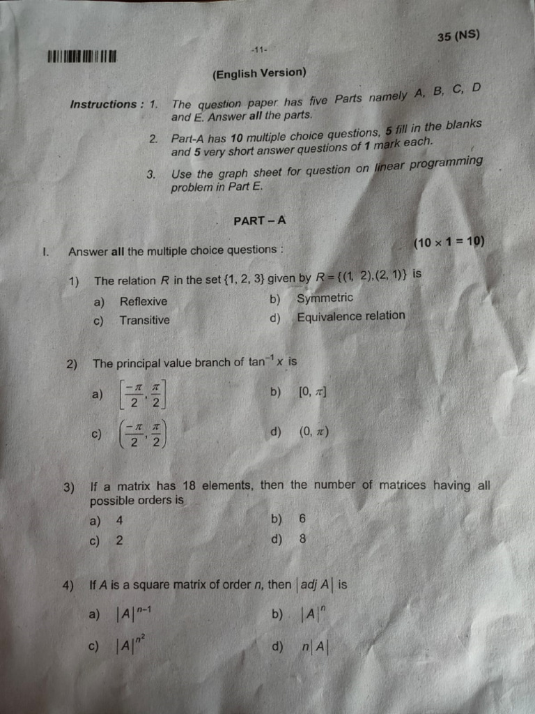 Question Paper | PDF