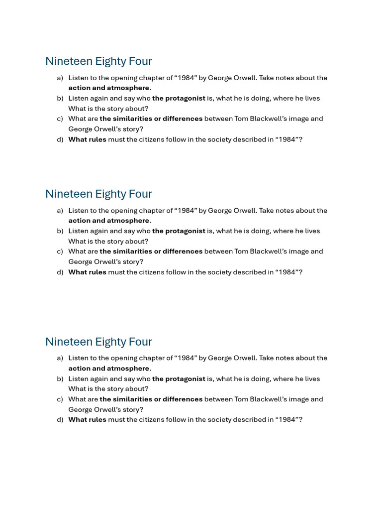 Analysis of Orwell's Nineteen Eighty-Four | PDF