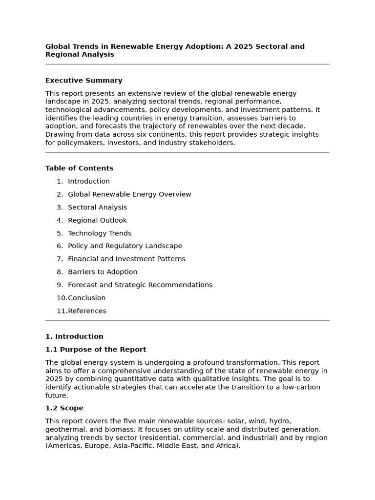 Renewable Energy Trends 2025 Analysis | PDF | Renewable Energy | Wind Power