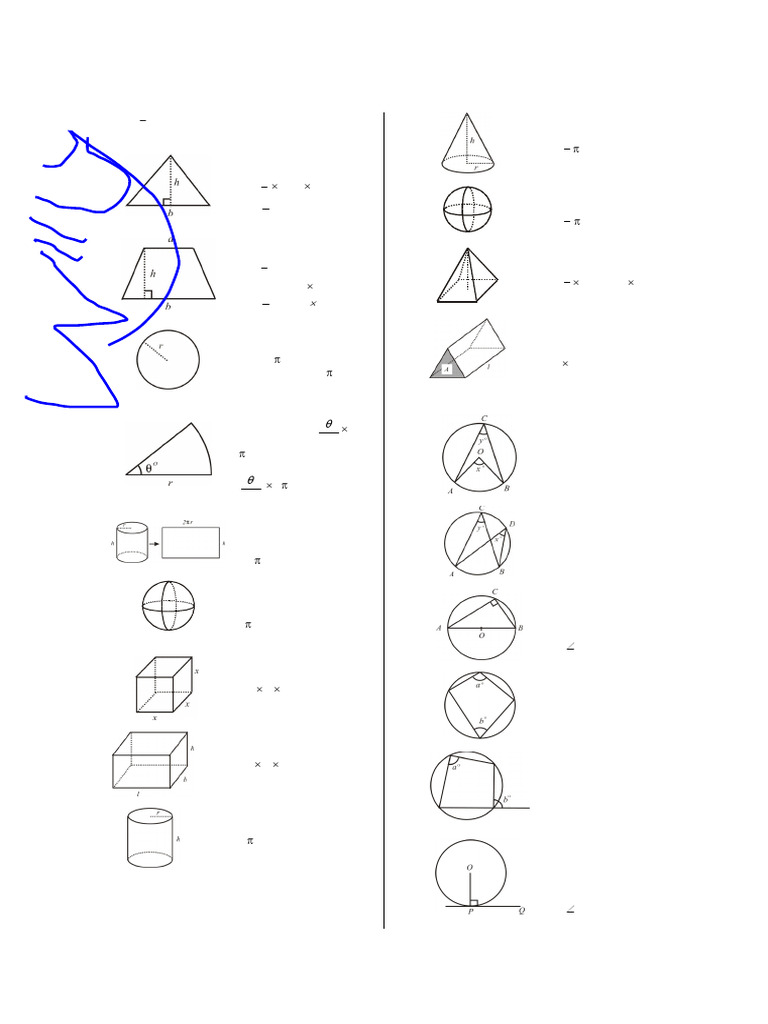 SPM Mathematics Notes for Forms 1-4 | PDF | Area | Sphere