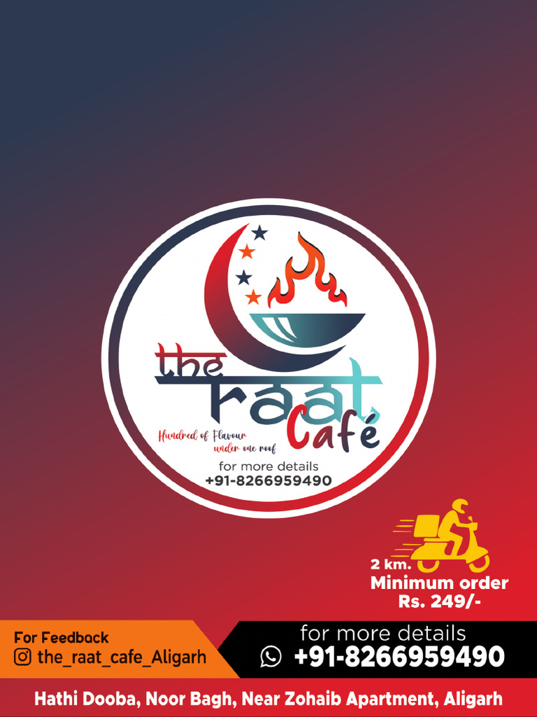 The Raat Cafe Menu | PDF