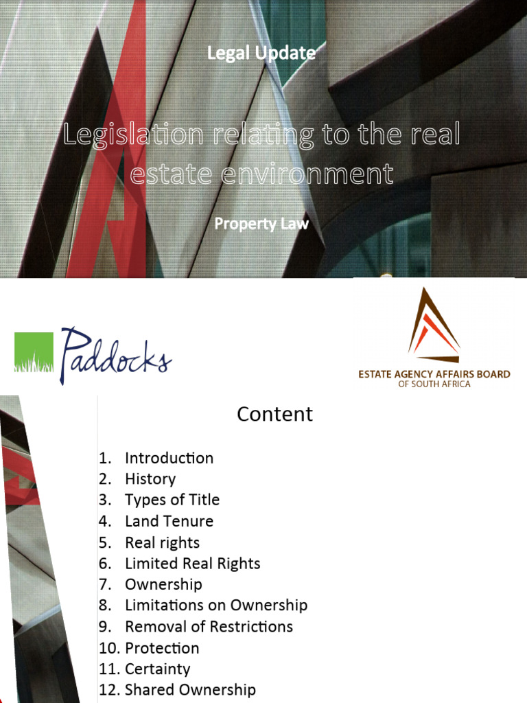 Paddocks EAAB CPD Property Law Presentation | PDF | Property | Private Law