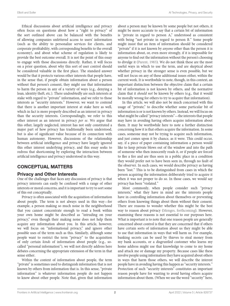 Privacy and AI: Balancing Interests | PDF | Privacy | Artificial ...