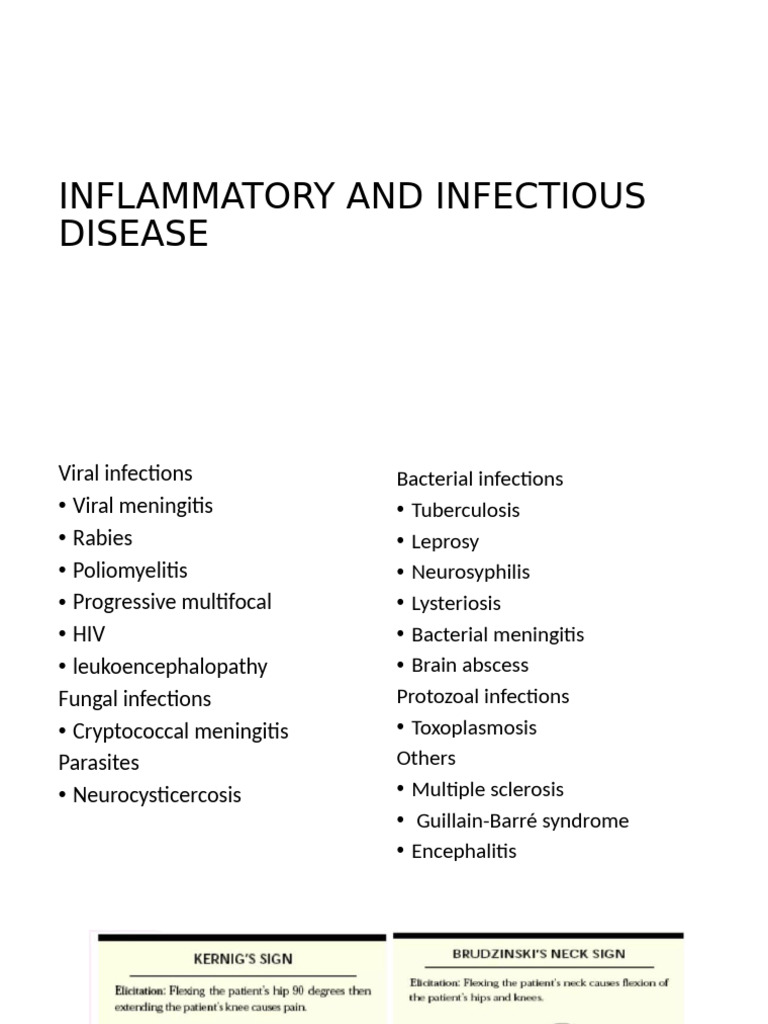 Inflammatory and Infectious Disease Overview | PDF | Infection ...
