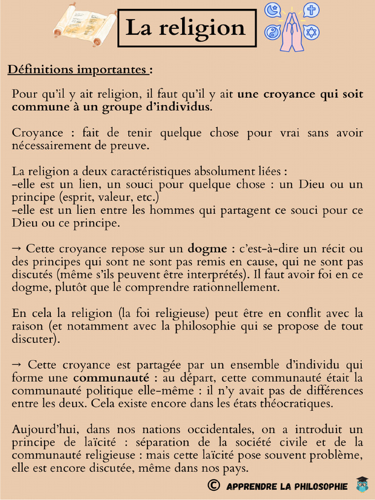 Fiche Religion | PDF