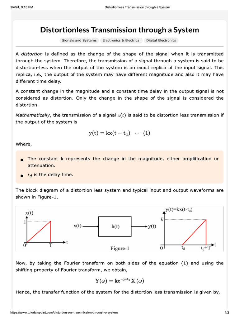 Distottionless Channel | PDF