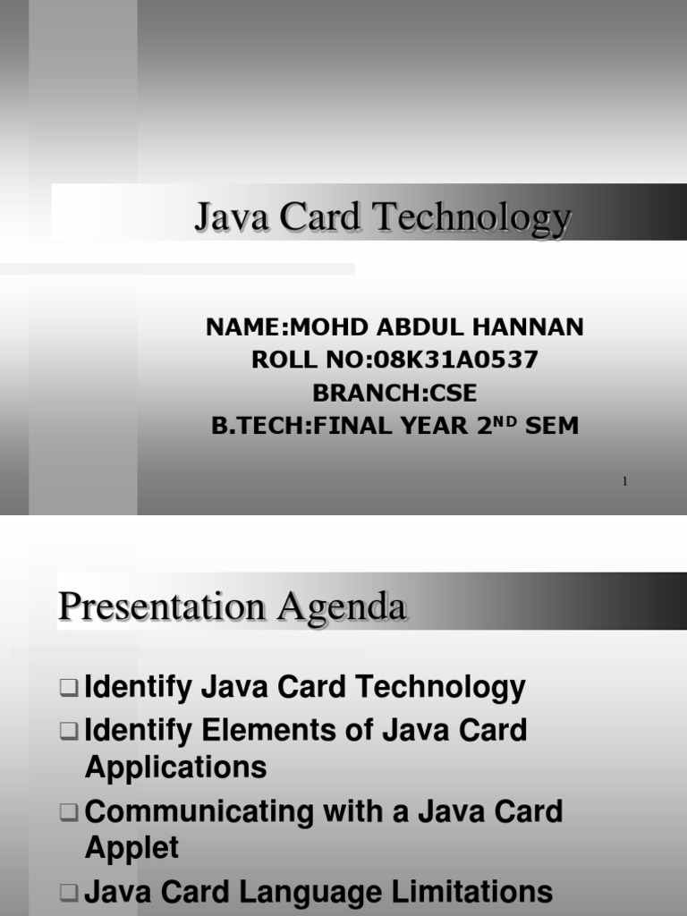 Java Card Technology | PDF | Smart Card | Java (Programming Language)