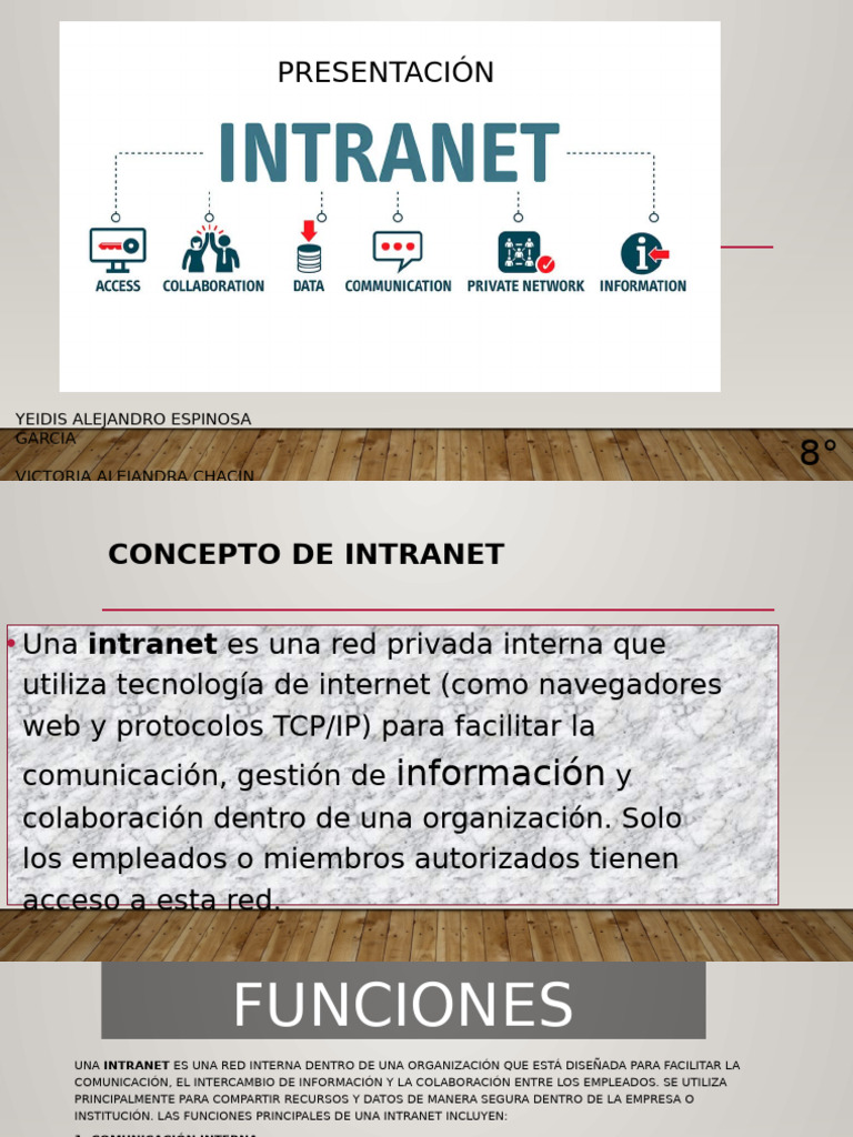 Presentación Intranet V | PDF | Red de computadoras | Internet