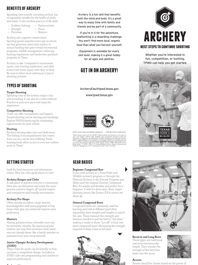 PWD BR k0700 1433b Archery Brochure | PDF | Bow And Arrow | Archery