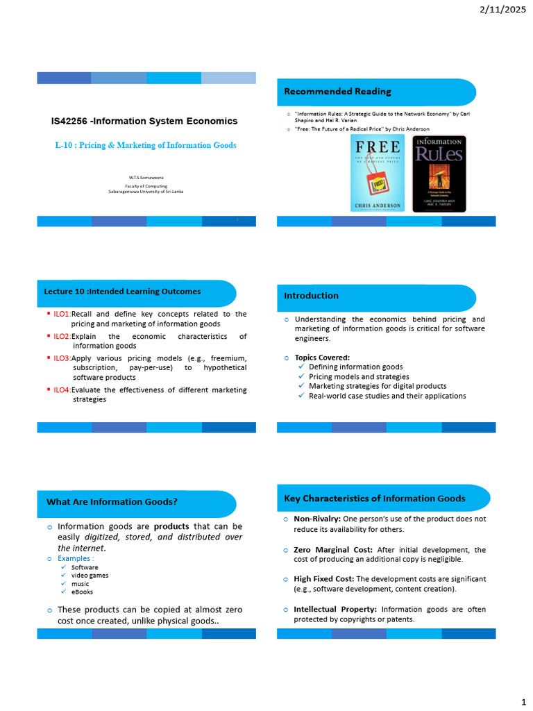 Pricing and Marketing of Information Goods | PDF | Pricing | Price ...