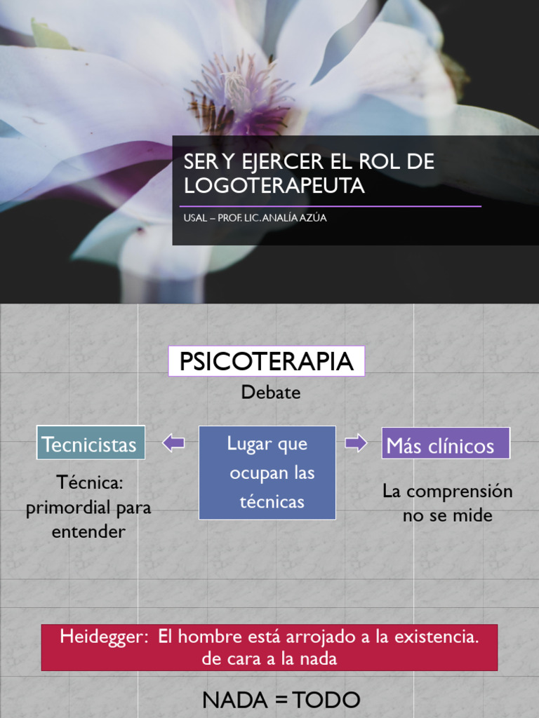Ser y Ejercer El Rol de Logoterapeuta | PDF | Ansiedad | Sicología
