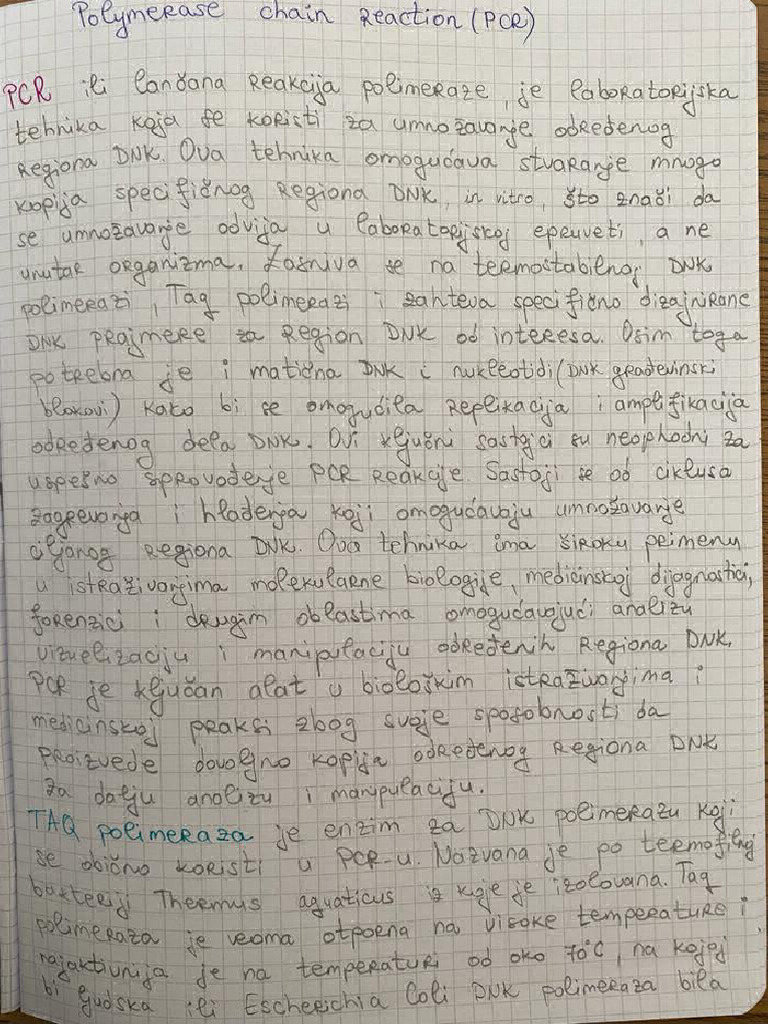 PCR - Polymerase Chain Reaction | PDF