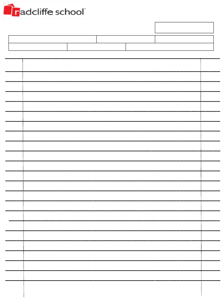 Radcliffe Supplement Answer Sheet | PDF