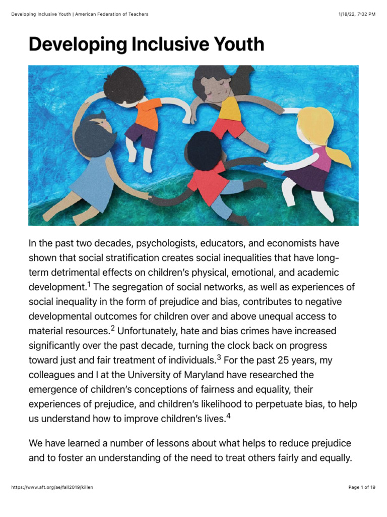 Strategies for Developing Inclusive Youth | PDF | Prejudices | Stereotypes