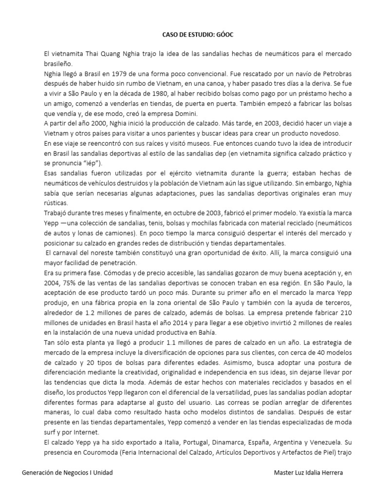 Caso de Estudio Góoc | PDF | Marca | Business