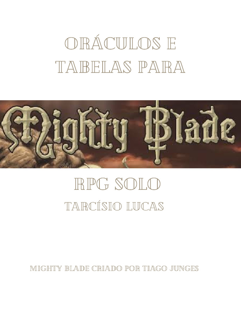 Oráculos para RPG Solo: Mighty Blade | PDF