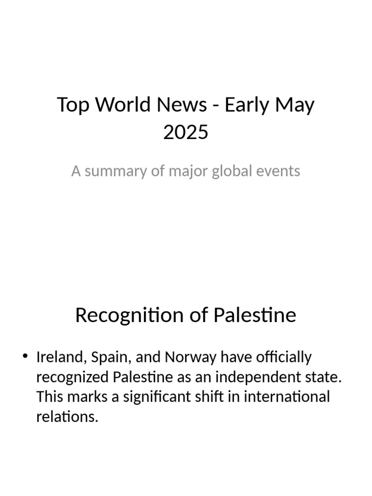 Top World News May 2025 | PDF