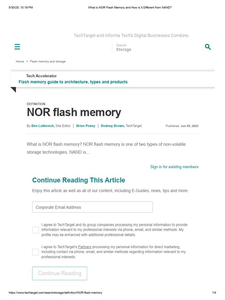 Understanding NOR Flash Memory | PDF | Flash Memory | Solid State Drive