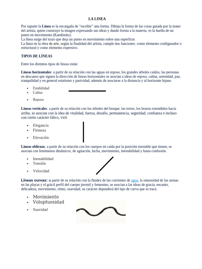 Tipos de Líneas en el Arte y su Significado | PDF