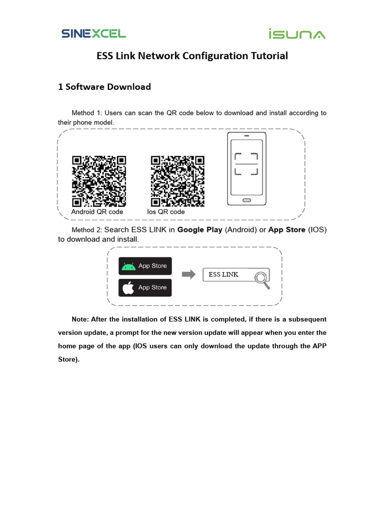 ESS Link Network Setup Guide | PDF | Wi Fi | Mobile App