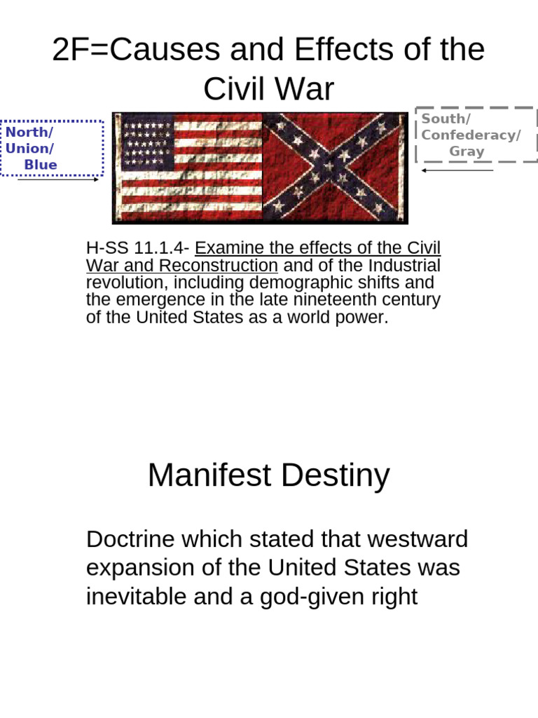 Causes And Effects Of The Civil War Pdf Slavery In The United