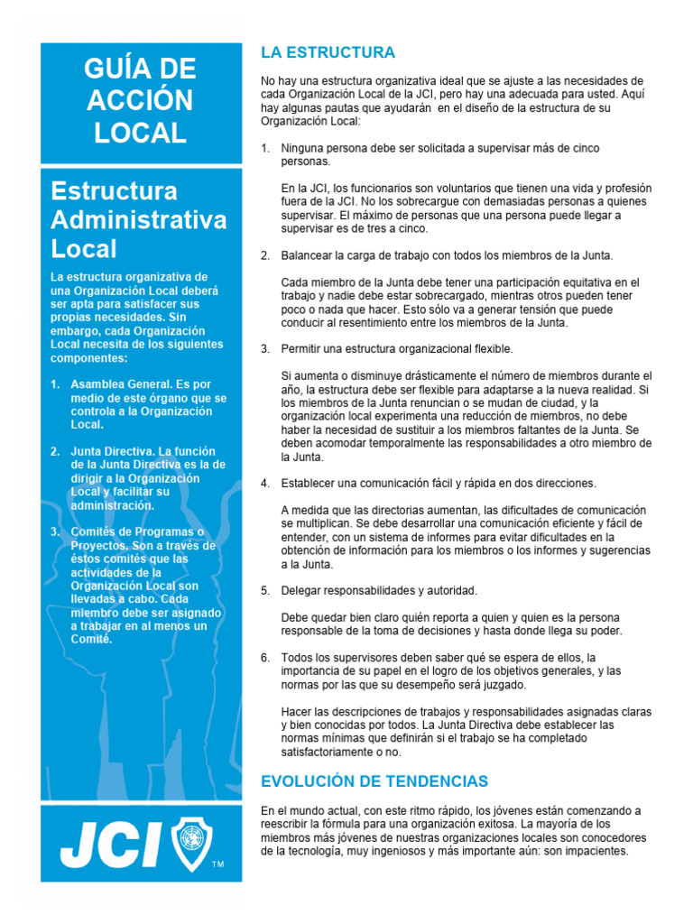 JCI - Local Administrative Structure 2013 | PDF