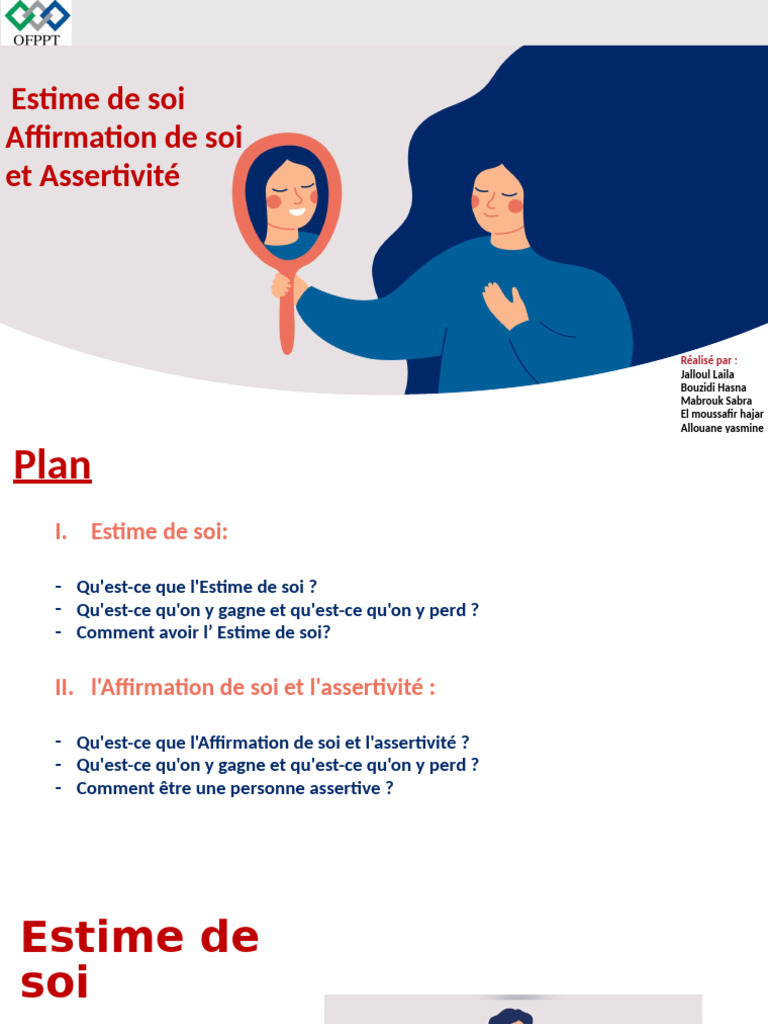 L'Estime de Soi L'Affirmation de Soi Et L'assertivité | PDF