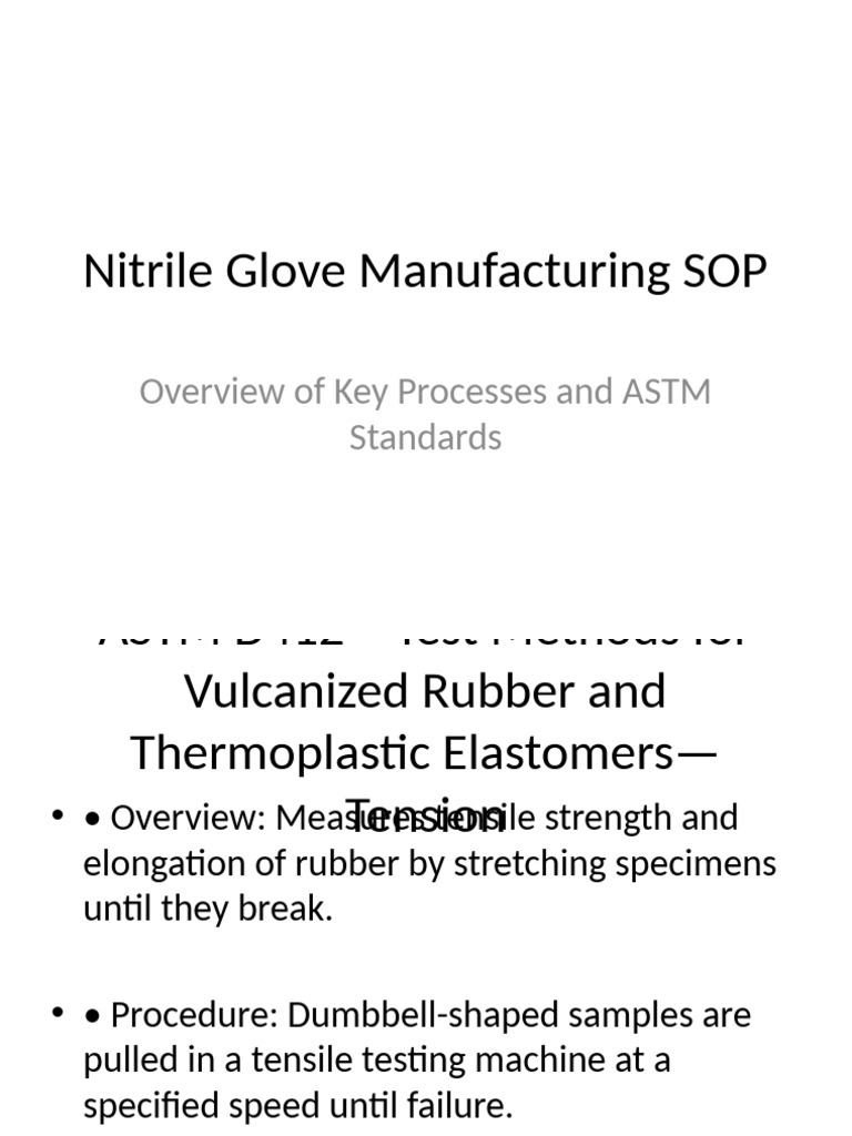 Nitrile Glove Testing Standards Overview | PDF