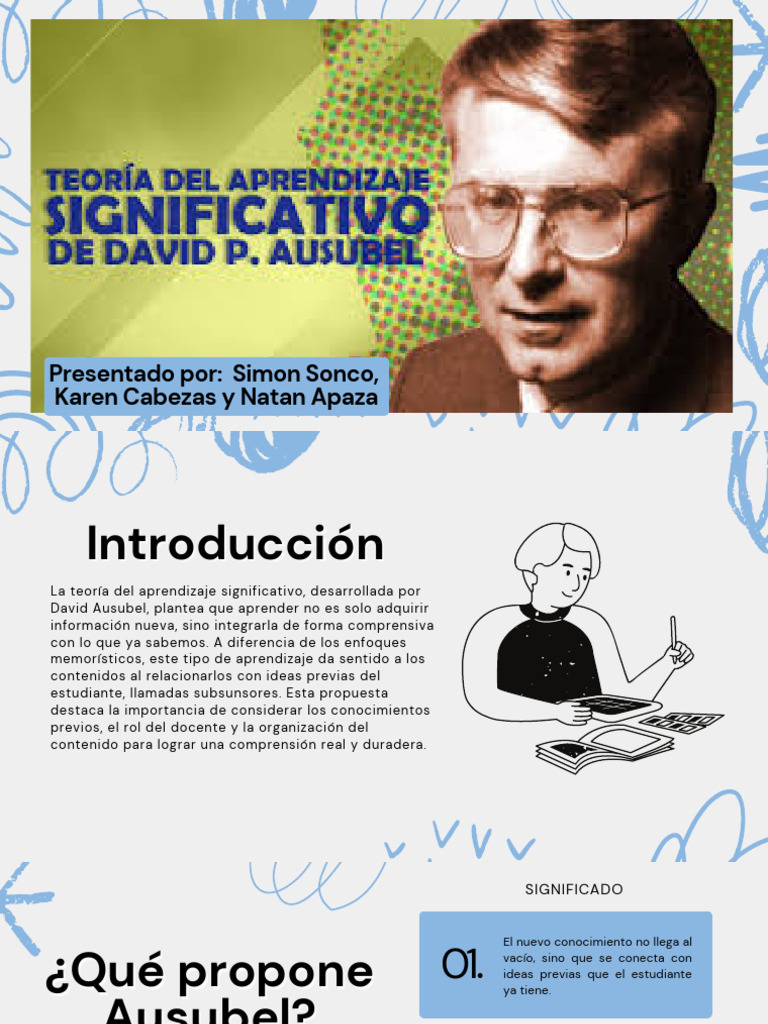 Aportes de Ausubel al Aprendizaje Significativo | PDF | Aprendizaje ...