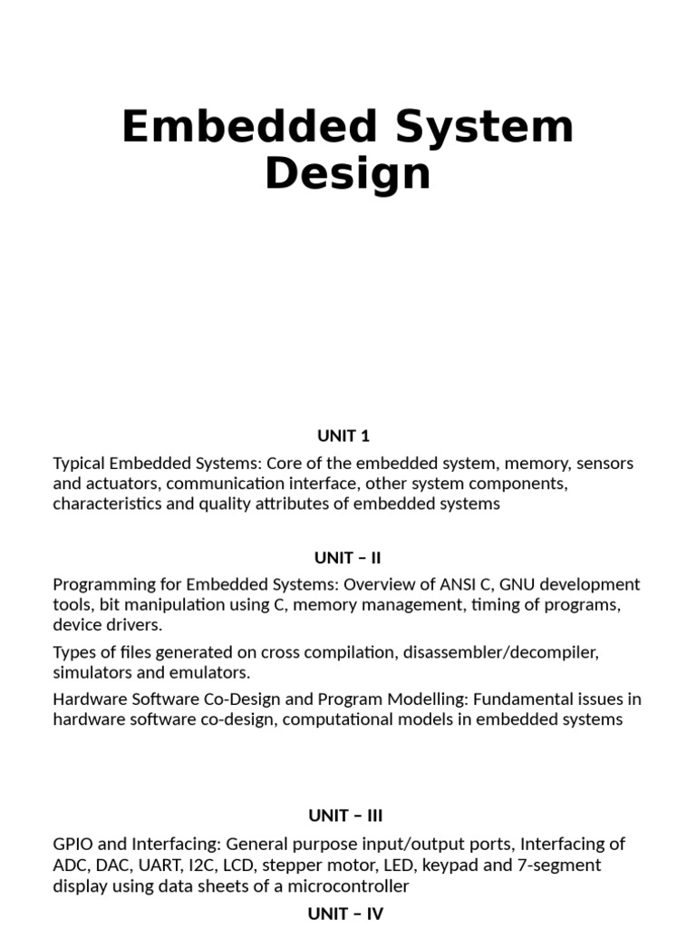 Embedded System Design Fundamentals | PDF | Random Access Memory | Read ...