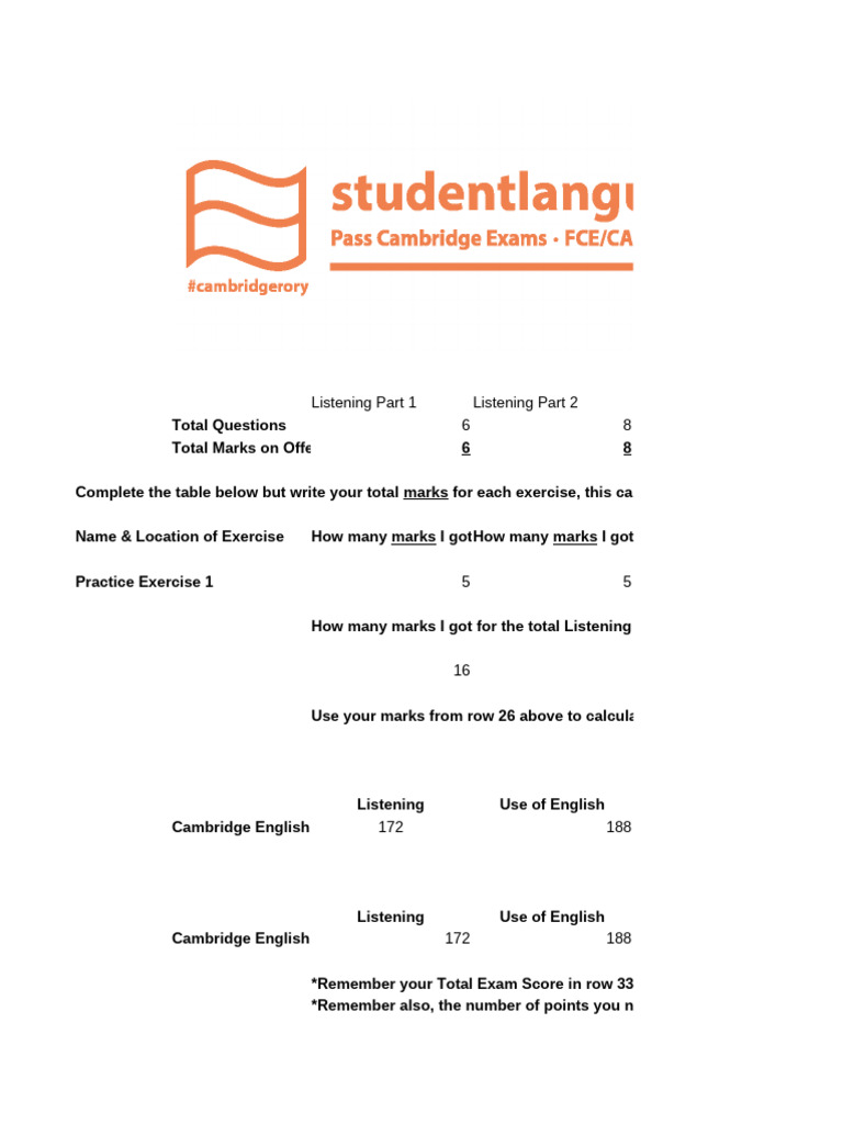 Calculate Your CAE Exam Score | PDF | Language Education | Vocational ...
