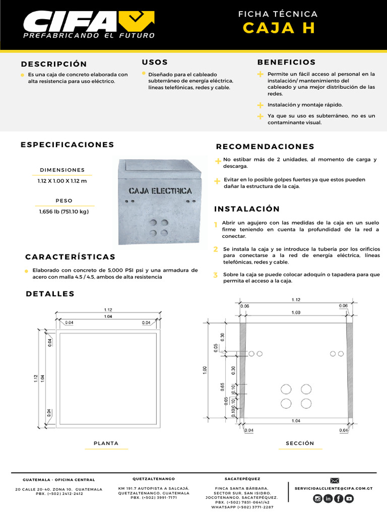 Caja Tipo H para Instalaciones Eléctricas | PDF | Electricidad
