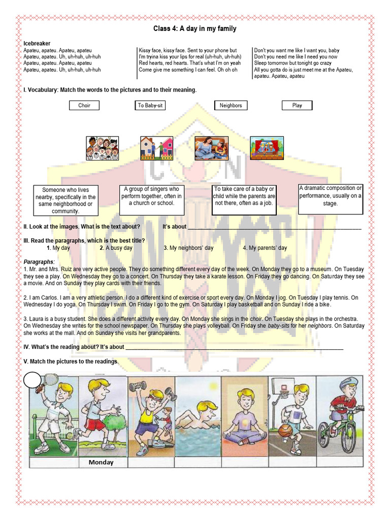 Family Daily Routines and Activities | PDF